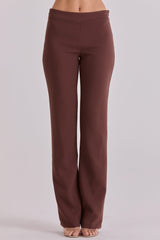 Chiara Espresso Brown Straight Leg Trousers