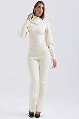 Nereida Cream Cashmere Blend Trousers