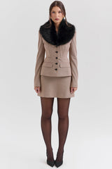 Buckingham Puppytooth Check Hourglass Jacket