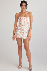 Jasmine Rose Print Draped Corset Dress