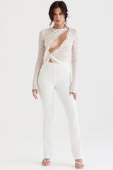 Laurel Ivory High Waisted Trousers