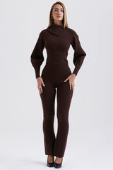 Nereida Chocolate Cashmere Blend Trousers