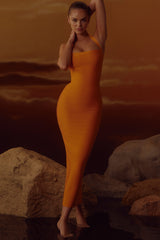 The Silhouette Mango Halter Neck Bandage Maxi Dress