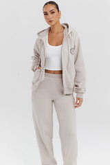 Mirage Cloud Cotton Fleece-Back Zip Through Hoodie