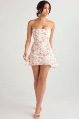 Jasmine Rose Print Draped Corset Dress