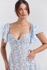 Austen Bluebell Floral Lace Midi Dress