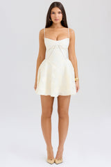Serenita Vintage Cream Floral Mini Dress