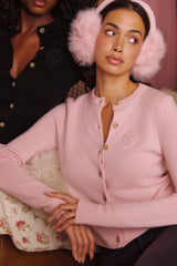Emblem Pink Cashmere + Wool Cardigan