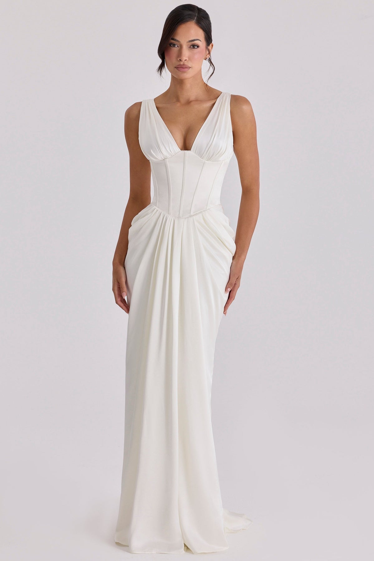 Arianna Ivory Satin Corset Bridal Gown