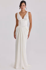 Arianna Ivory Satin Corset Bridal Gown