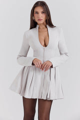 Heiress French Dove Contour Mini Dress