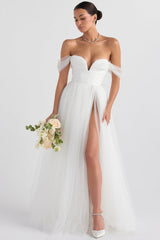 Fairytale White Tulle Bridal Gown