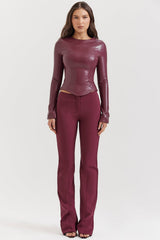 Lillie Wine Trousers