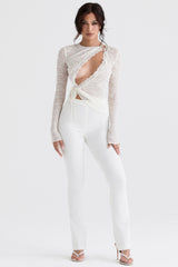 Laurel Ivory High Waisted Trousers