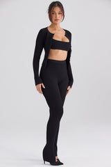 Mitzi Black Ribbed Knit Leggings