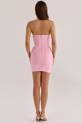 The Contour Lychee Sculpting Halter V Waist Mini Bandage Dress