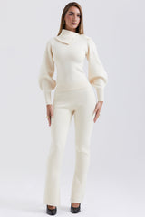 Nereida Cream Cashmere Blend Trousers