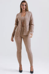 Alara Barley Chunky Natural Wool Cardigan