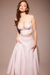 Pabla Ballerina Pink Cropped Bralette Top