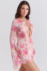 Oceana Floral Print Beach Cover Up