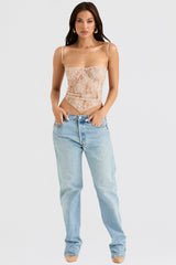 Fernanda Cream Paisley Lace Top
