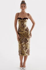 Cassia Floral Print Midi Dress