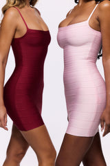 The Body Pink Bandage Mini Dress