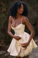 Minimoiselle Vintage Cream Tulle Mini Dress