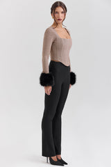 Antonia Brown Puppytooth Corset Top