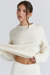 Bear Ivory Wool Chunky Knit Sweater