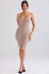 Teva Beige Cashmere Knit Midi Dress