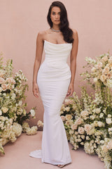 Esmee Ivory Draped Strapless Bridal Gown - Limited Edition