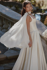 Eloise Ivory Pure Silk Shawl