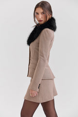 Buckingham Puppytooth Check Hourglass Jacket