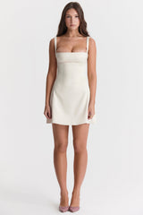 Kara Vintage Cream Mini Dress