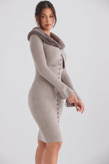 Dahlia Beige Cashmere Cardigan