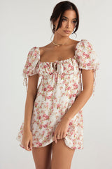 Princess Rose Print Mini Dress