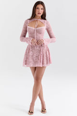 Alice Perfectly Pink Lace Mini Dress