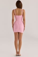 The Cinch Lychee V Waist Mini Bandage Dress